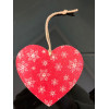 REDUCED: Exclusive CHAT Handmade Heart Hanging Christmas Decoration - Cat in Christmas Hat