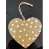 Exclusive CHAT Handmade Heart Hanging Christmas Decoration - Tabby Cat in Snow