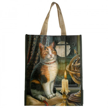 Lisa Parker Cat With Candle Print Tote Bag